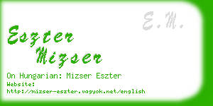 eszter mizser business card